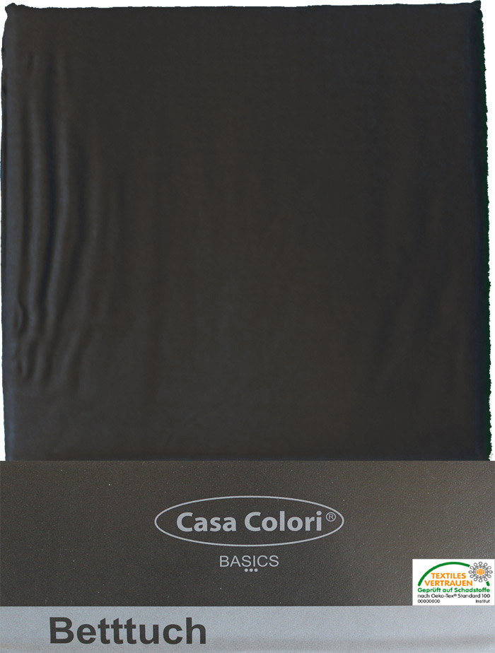 Dunkelbraun, 160 x 200 cm Klassische Bettlaken Betttuch Haustuch Laken 100% Baumwolle ohne Gummizug viele Farben und Größen