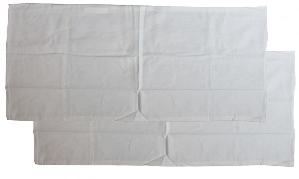 2er Pg. Kopfkissenbezug 40 x 80 cm Kochfest, Hotelverschluß, weiß, Linon, 95 Grad Wäsche, Kissenhüll
